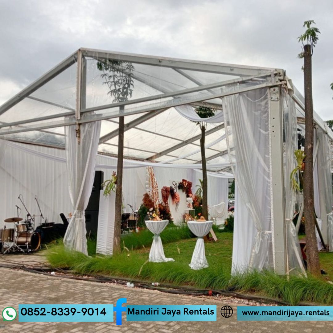 Pusat Sewa Tenda Transparan Beragam Jenis dan Meja Lesehan Area Jakarta
