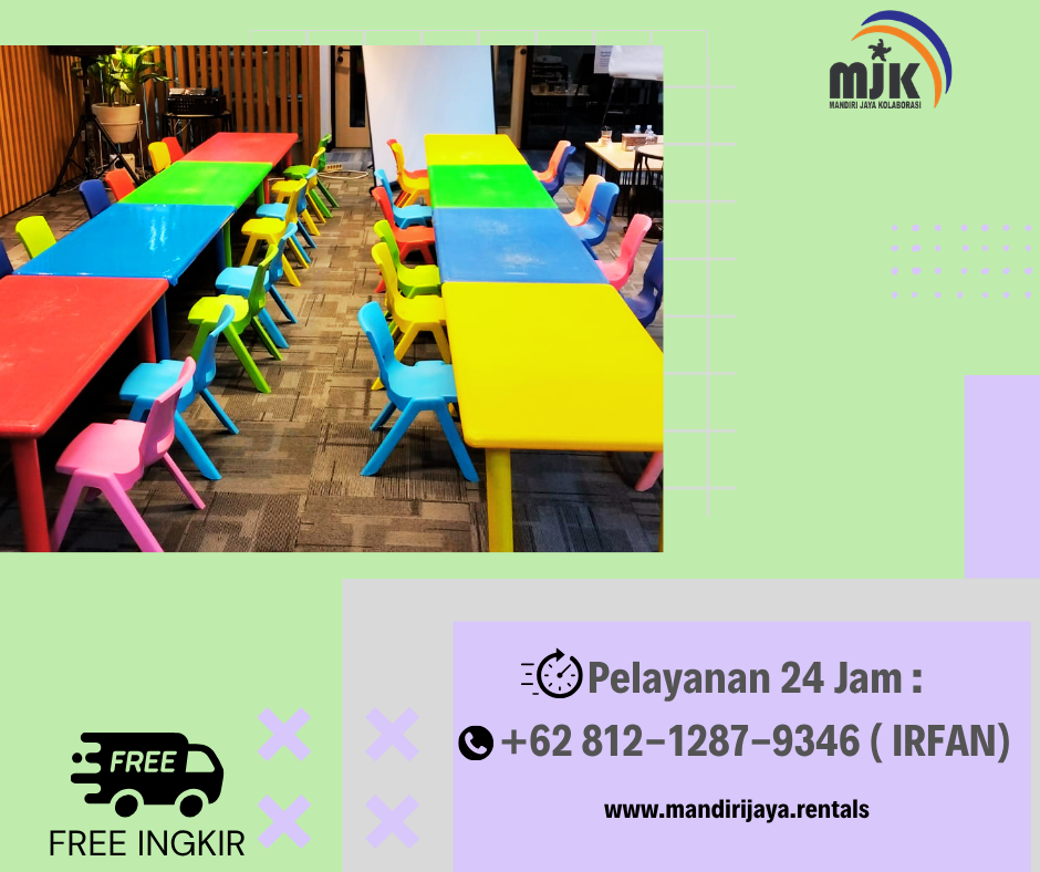 Sewa Kursi Meja Anak Warna Warni Area Jakarta Selatan