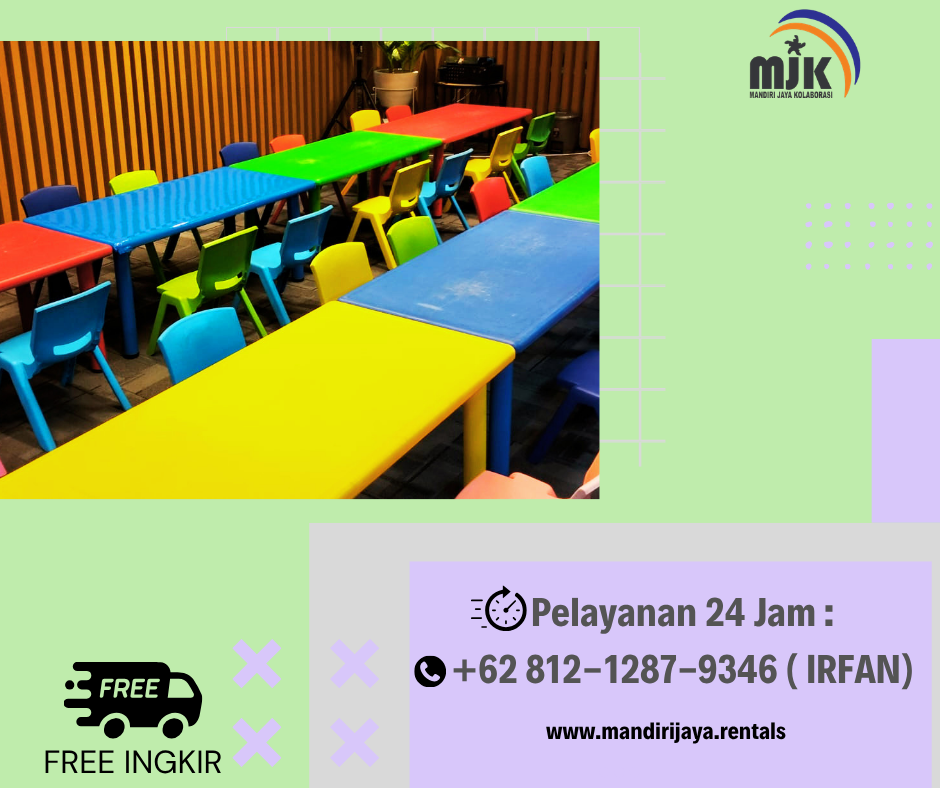 Sewa Kursi Meja Anak Warna Warni Area Jakarta Selatan