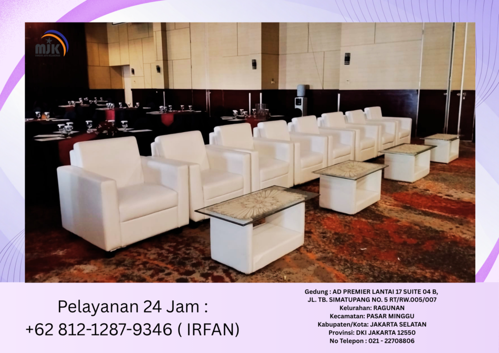 Sewa Sofa Minimalis,Meja VIP Kaca Bogor 