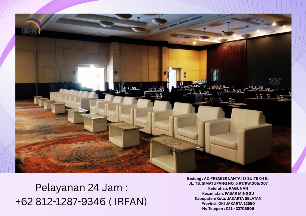 Sewa Sofa Minimalis,Meja VIP Kaca Bogor 