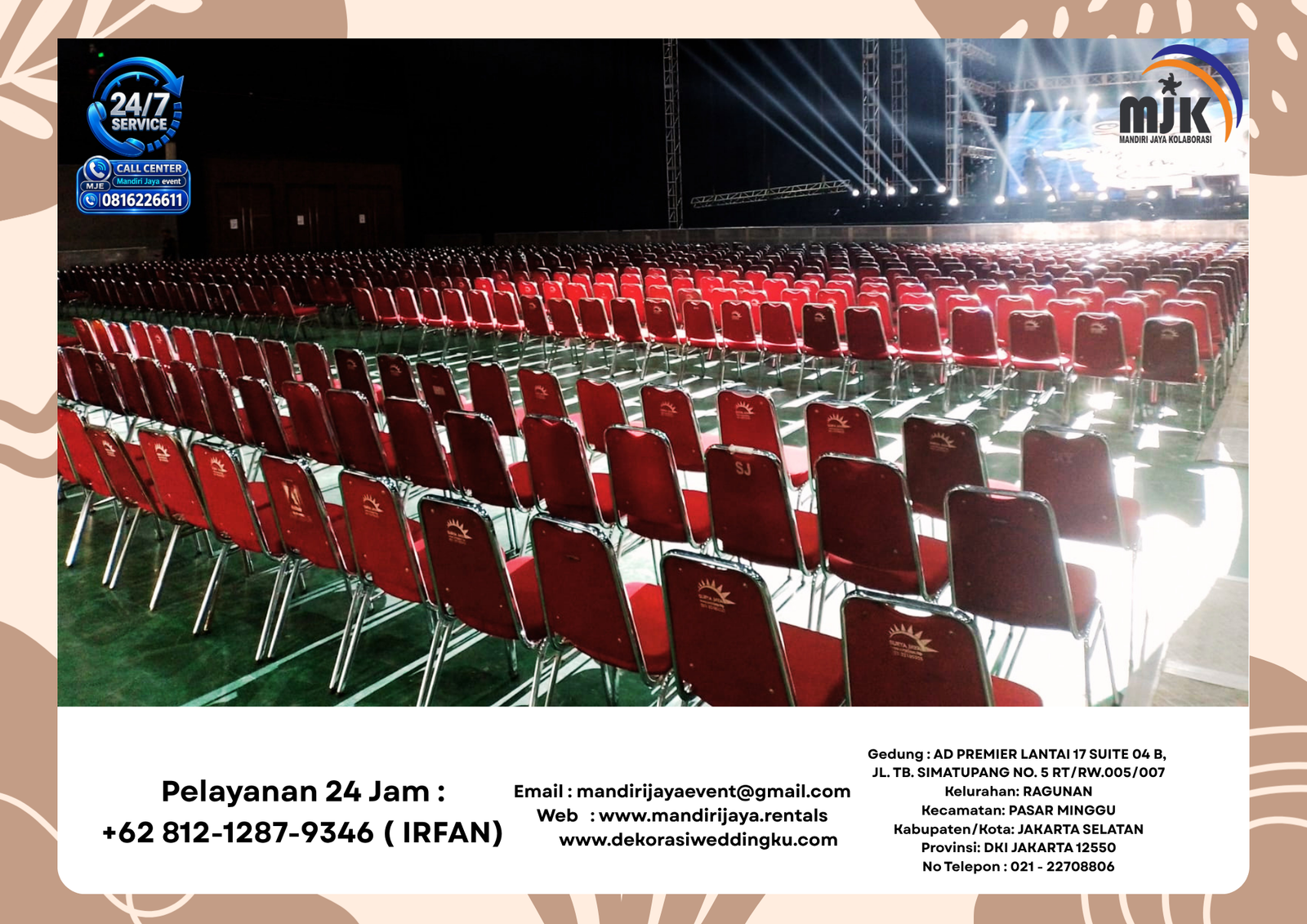 Rental Kursi Non Cover dan full Cover Jakarta O81212879346 IRFAN