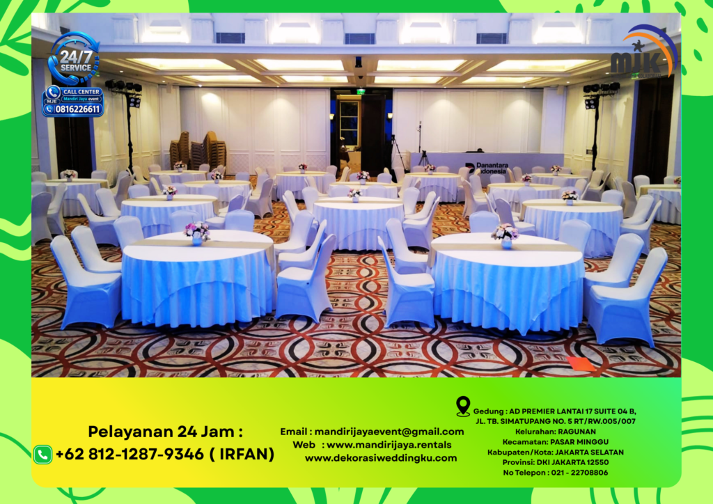 Rental Round Table Dan Kursi Full Cover Jakarta 081212879346 IRFAN