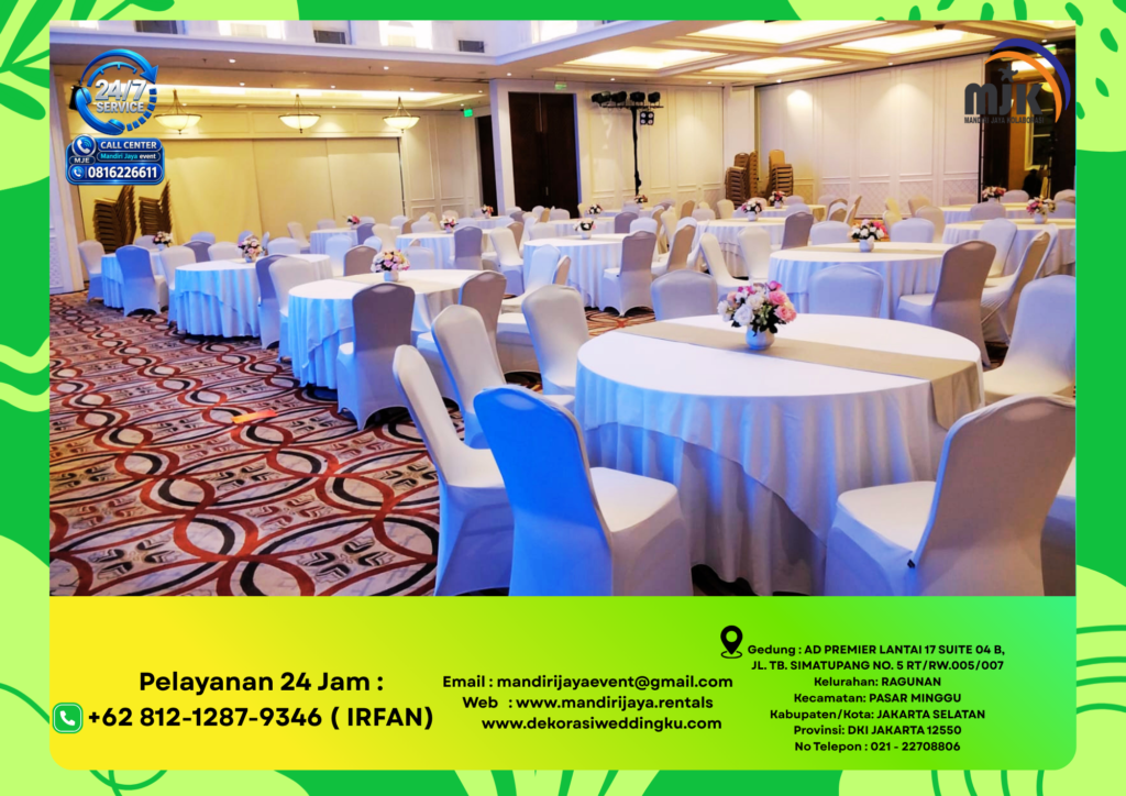 Rental Round Table Dan Kursi Full Cover Jakarta 081212879346 IRFAN