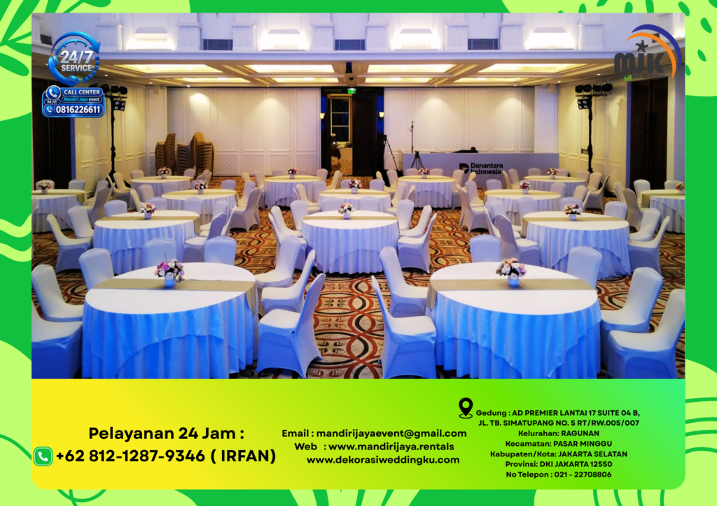Rental Round Table Dan Kursi Full Cover Jakarta 081212879346 IRFAN