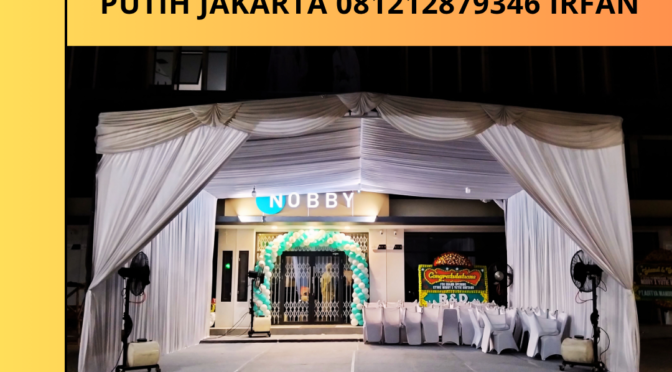 Rental Tenda Hanggar Dekor Serut Putih Jakarta 081212879346 IRFAN