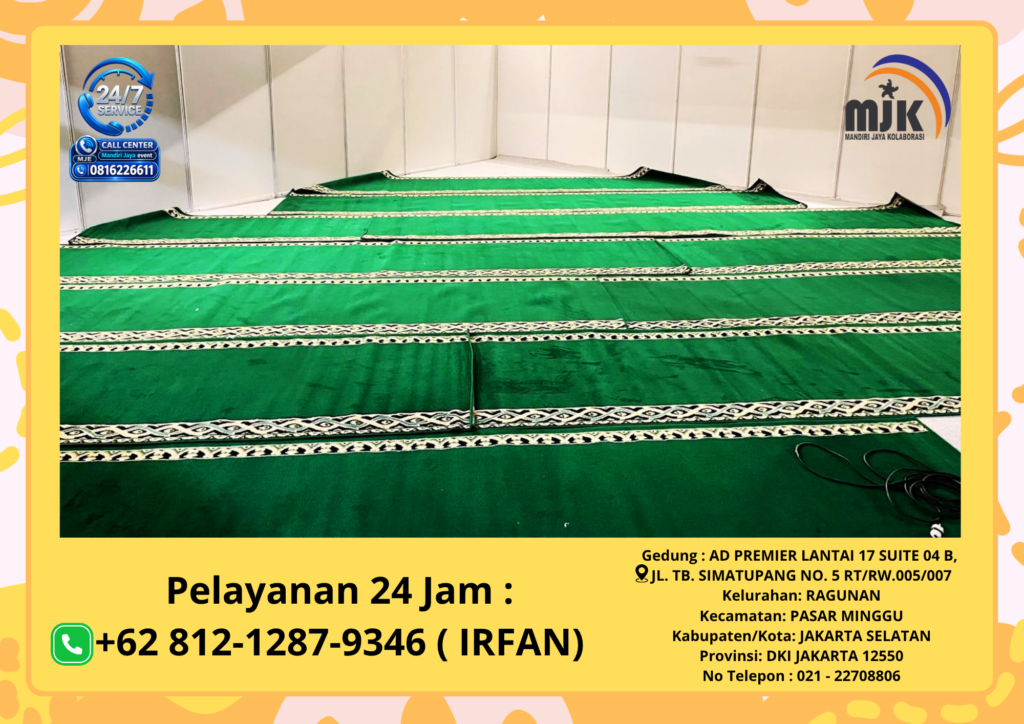 Sewa Karpet Sajadah Masjid Hijau Bersih Jakarta 081212879346 IRFAN