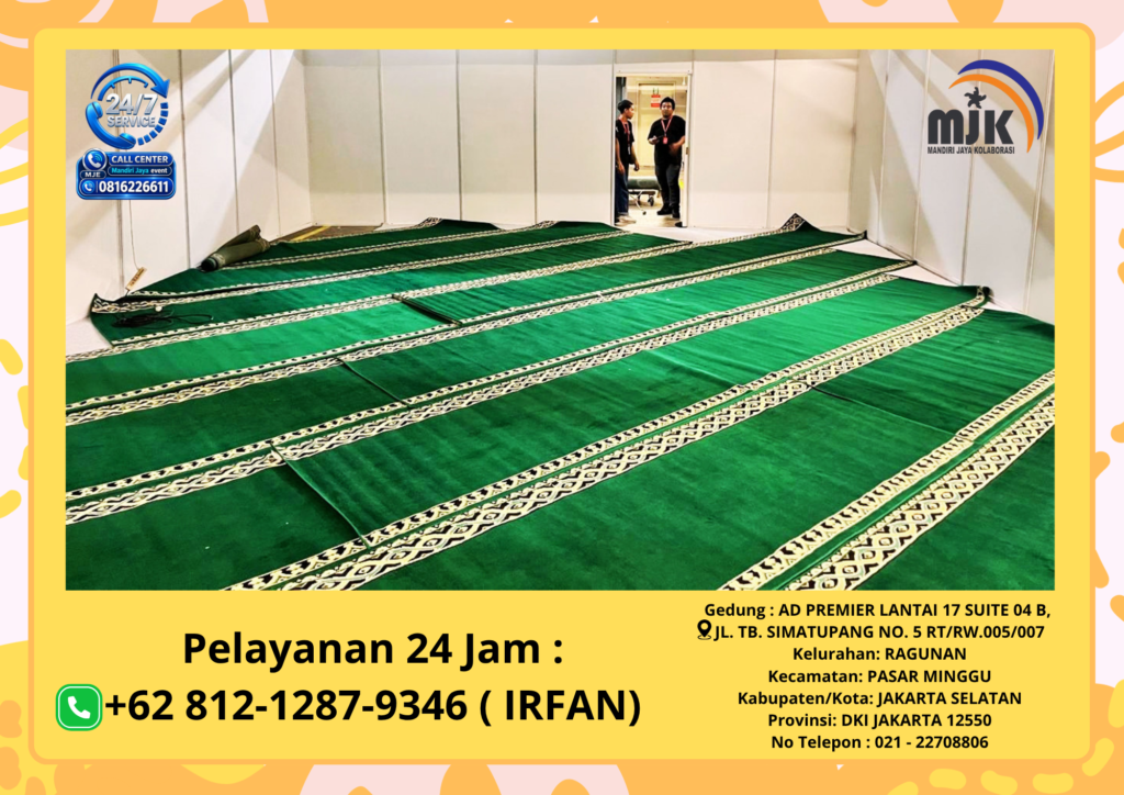 Sewa Karpet Sajadah Masjid Hijau Bersih Jakarta 081212879346 IRFAN