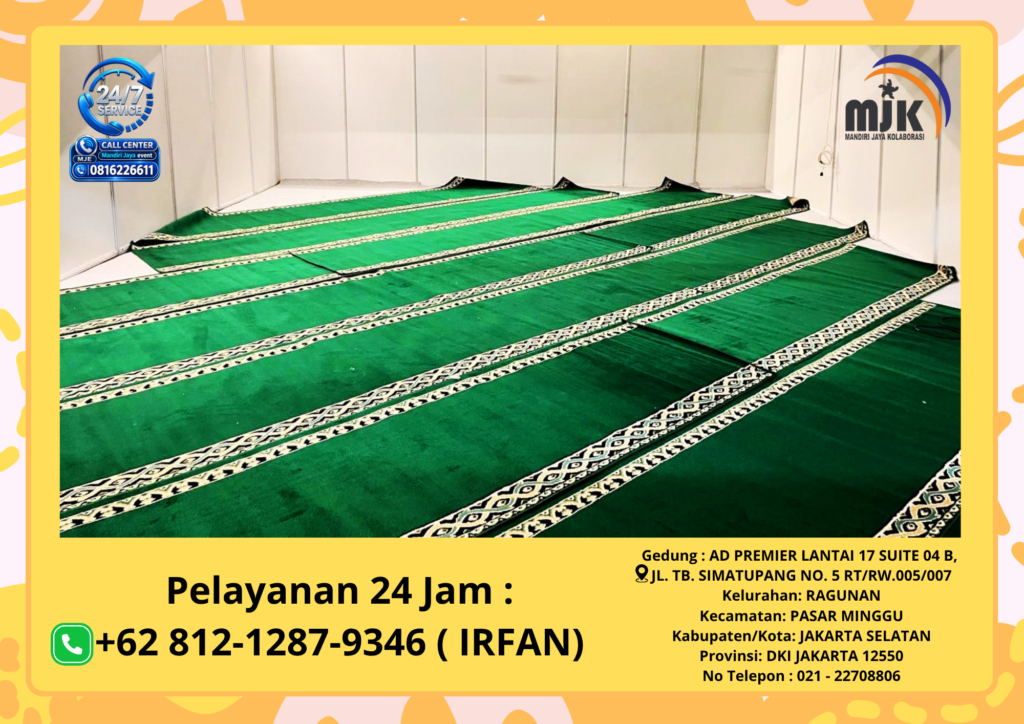 Sewa Karpet Sajadah Masjid Hijau Bersih Jakarta 081212879346 IRFAN