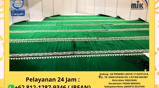 Sewa Karpet Sajadah Masjid Hijau Bersih Jakarta 081212879346 IRFAN