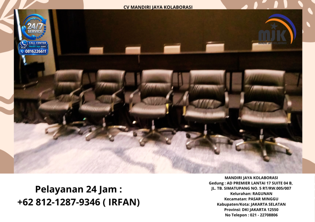 Sewa Kursi Direktur Hitam Jakarta +62 812-1287-9346 IRFAN