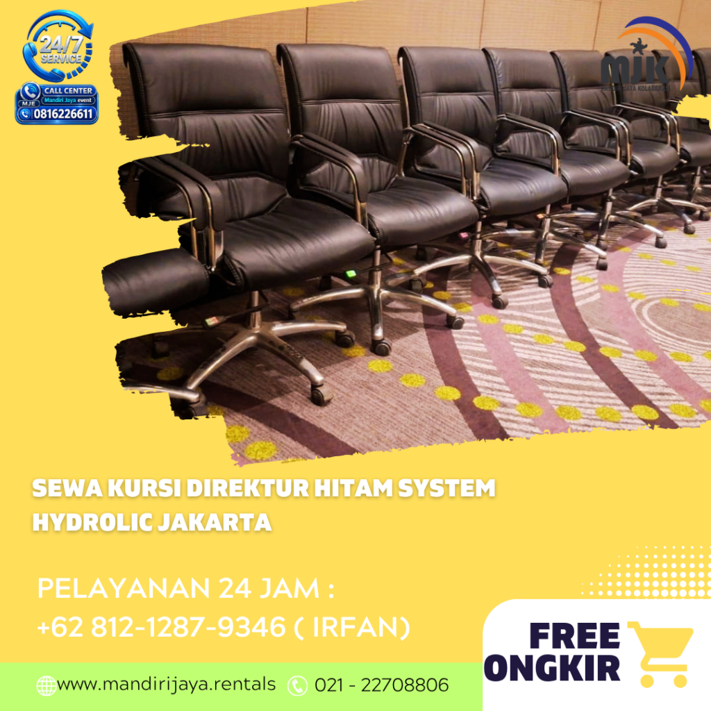 Sewa Kursi Direktur Hitam System Hydrolic Jakarta 