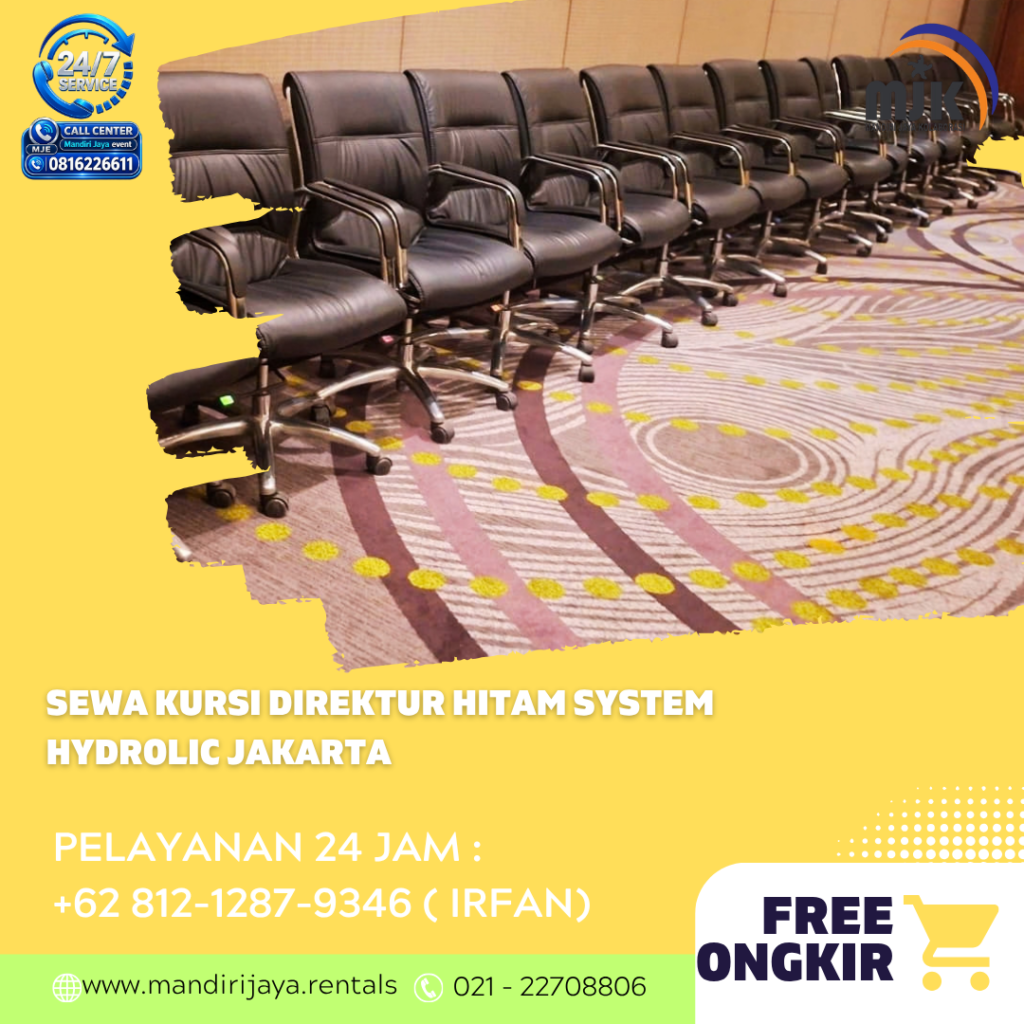 Sewa Kursi Direktur Hitam System Hydrolic Jakarta 
