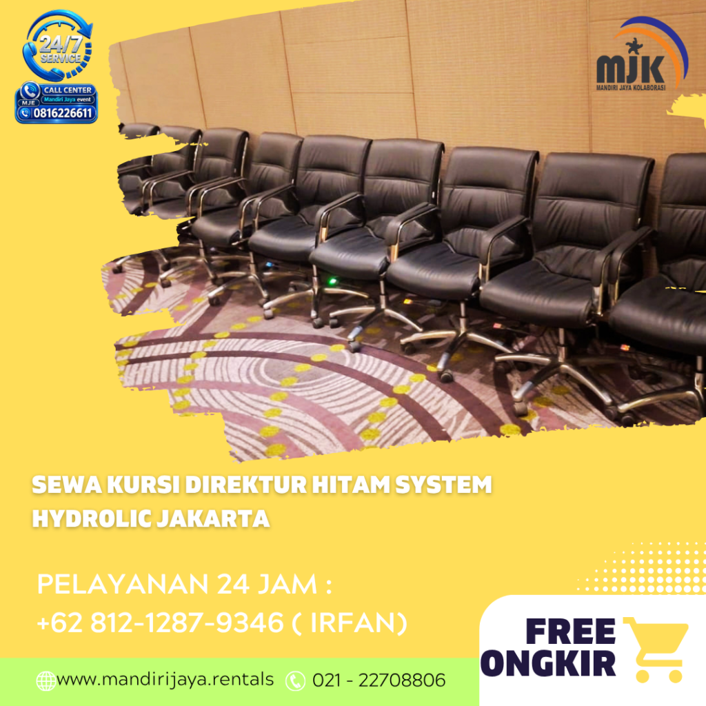 Sewa Kursi Direktur Hitam System Hydrolic Jakarta 