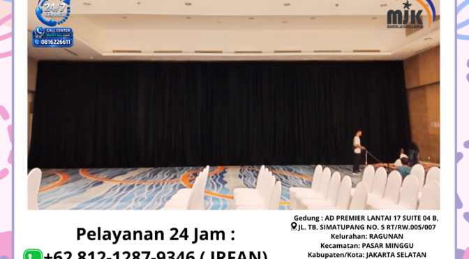Sewa Tirai Hitam Bahan tebal Jakarta 081212879346 IRFAN