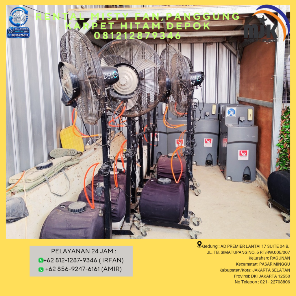 Rental Misty Fan,panggung Karpet Hitam Depok 081212879346