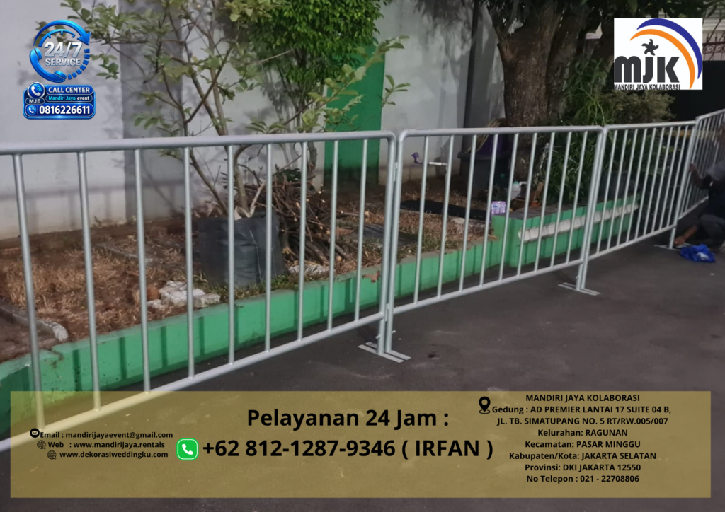 Rental Tenda Bazar,Rowing pembatas Area Event Jakarta 081212879346 IRFAN