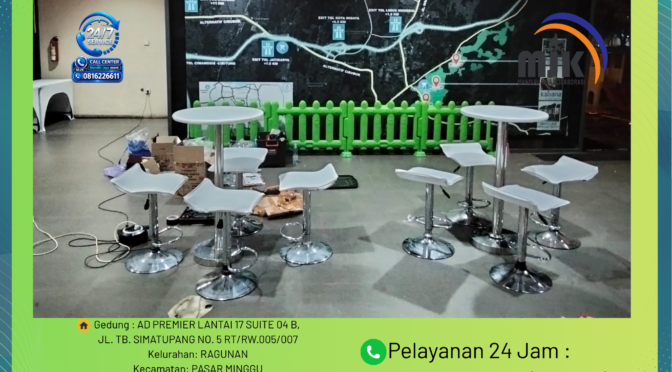 Sewa Barstool Meja Dan Kursi Bar Putih Jakarta 081212879346