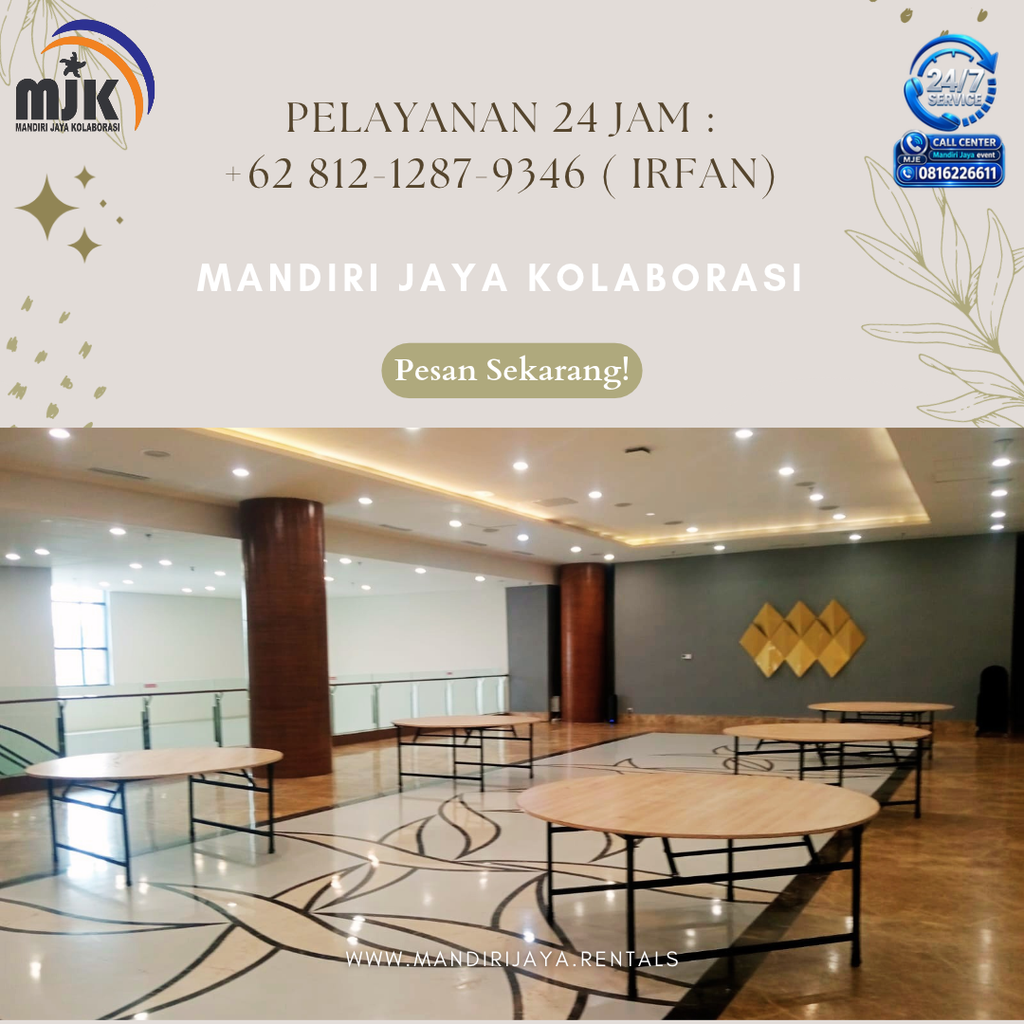 Sewa Meja Bulat,Kotak,IBM Cover Hitam Jakarta Timur 081212879346