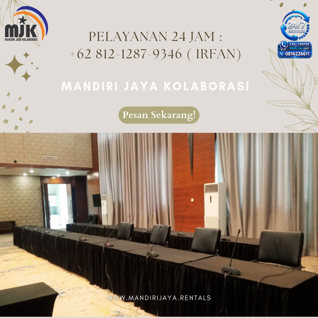 Sewa Meja Bulat,Kotak,IBM Cover Hitam Jakarta Timur 081212879346