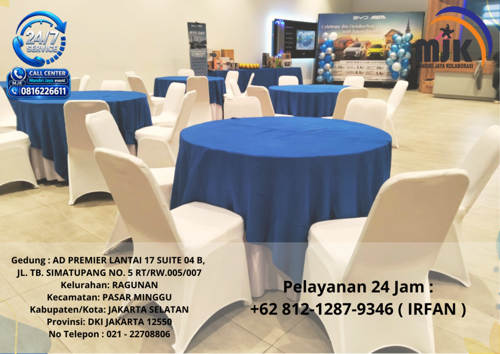 Sewa Meja Bundar,Meja Kotak Topping Biru Jakarta 081212879346