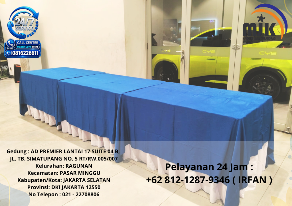 Sewa Meja Bundar,Meja Kotak Topping Biru Jakarta 081212879346