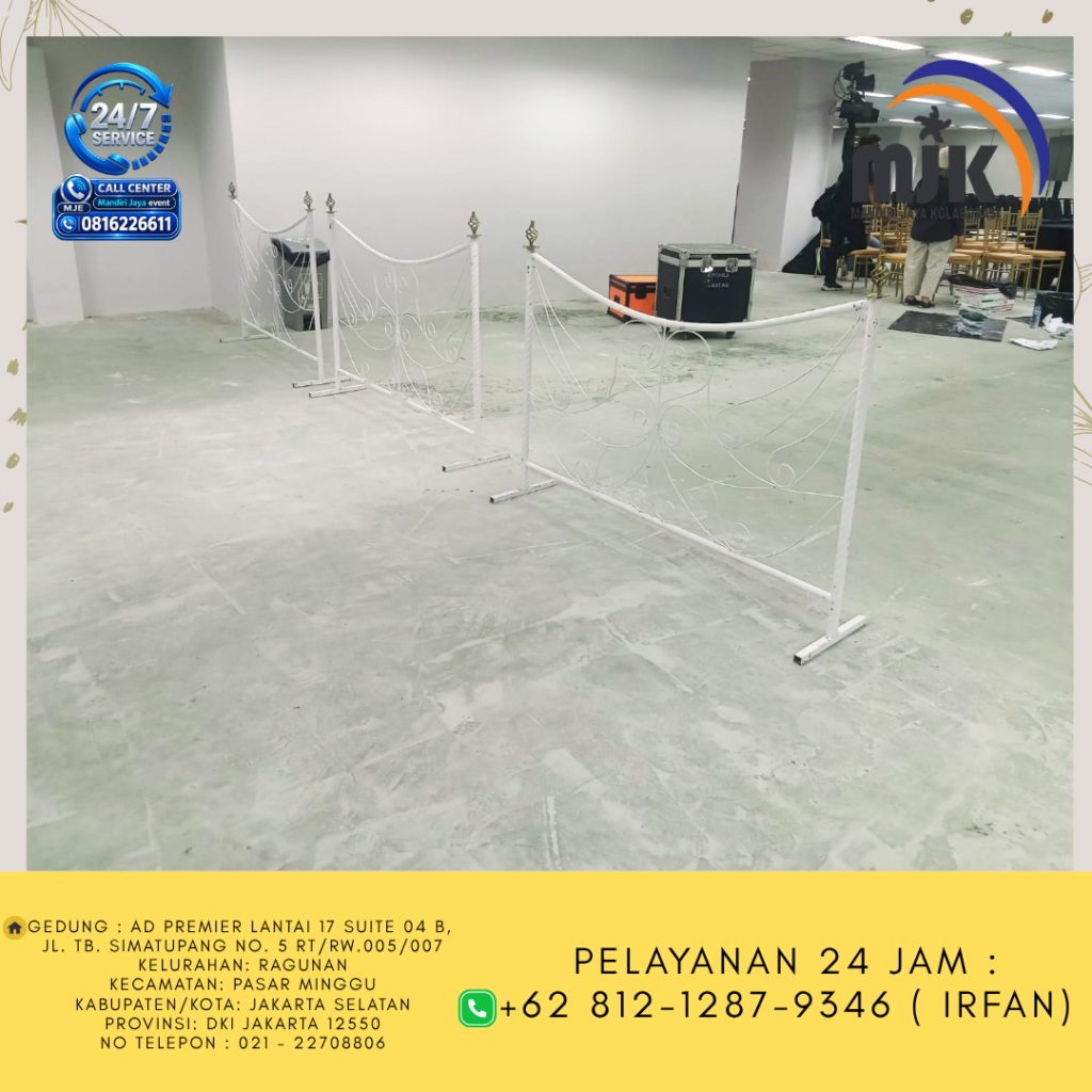 Sewa Pembatas VIP putih jakarta 081212879346