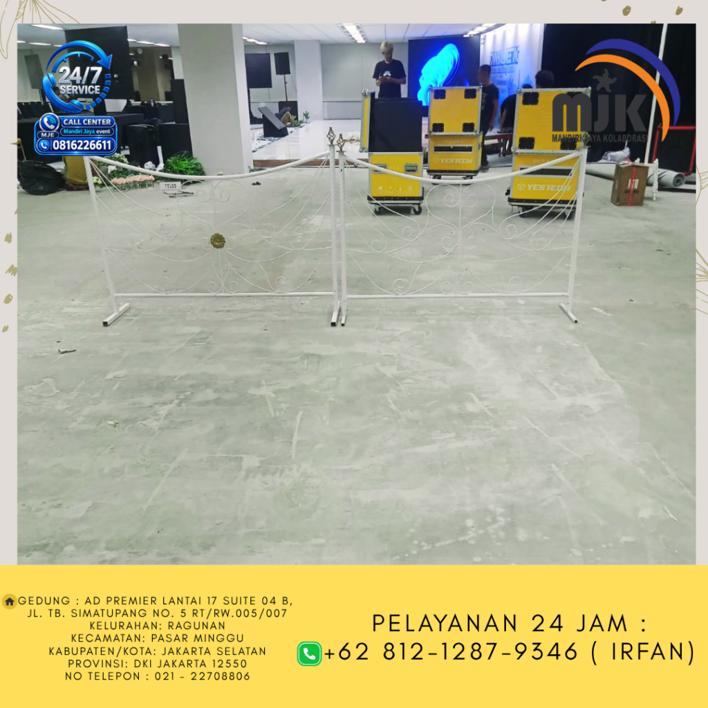 Sewa Pembatas VIP putih jakarta 081212879346